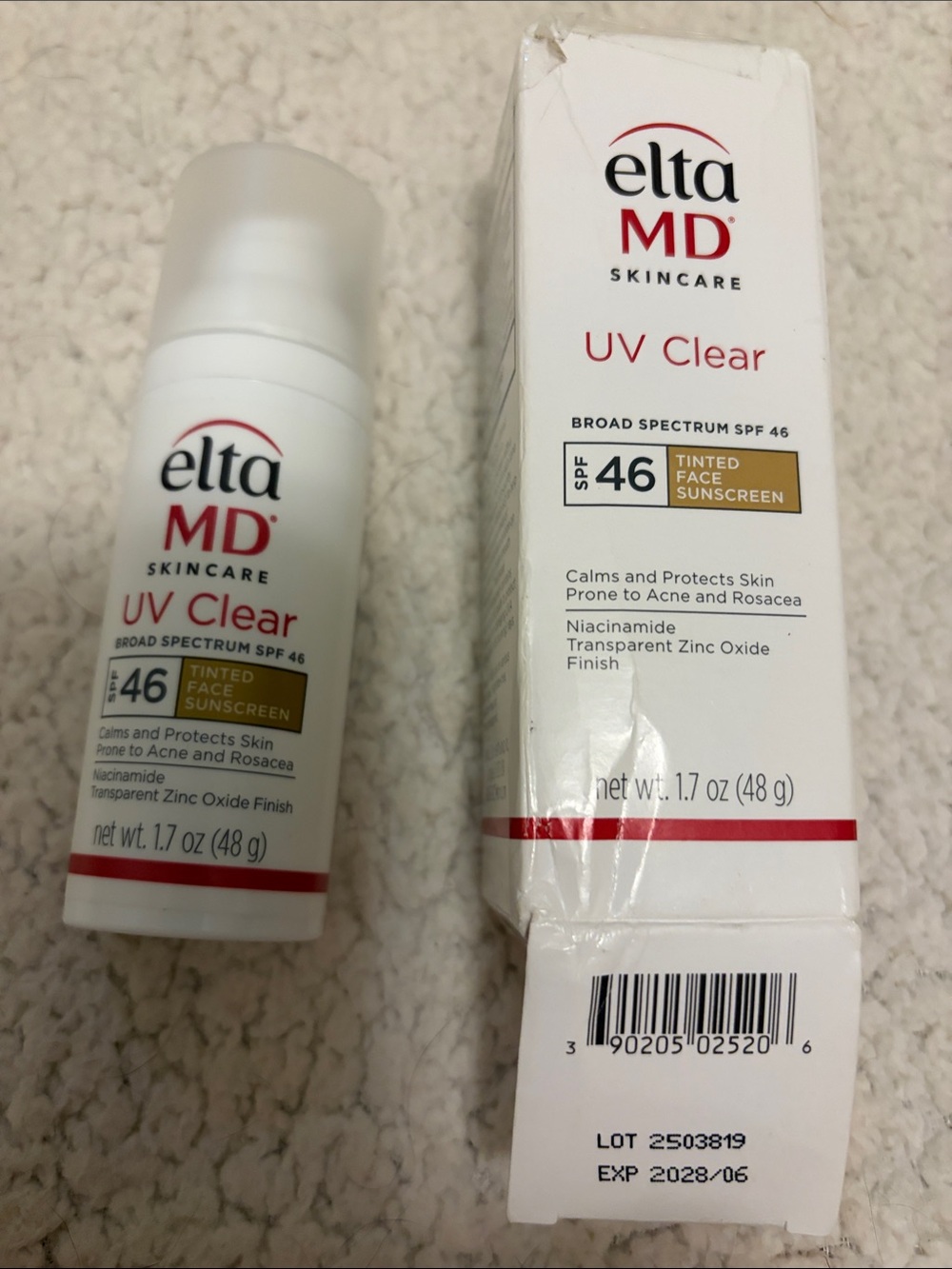 EltaMD UV Clear SPF 46 Tinted Face Sunscreen -Expires 06/2028